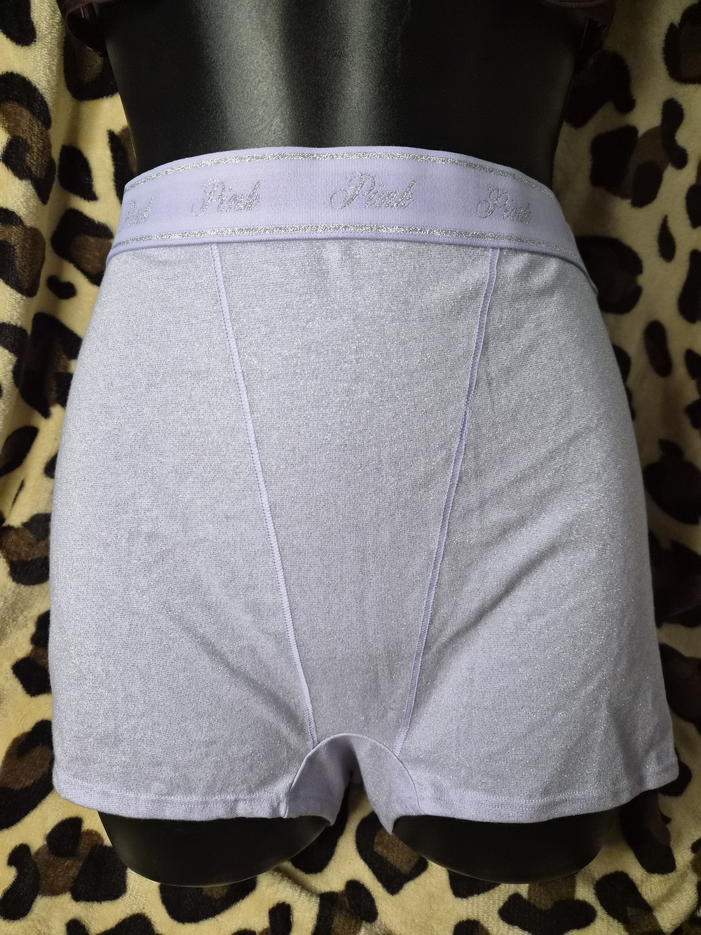 PINK Victoria's Secret Lavender and Taupe Shimmer Boyshorts Bundle